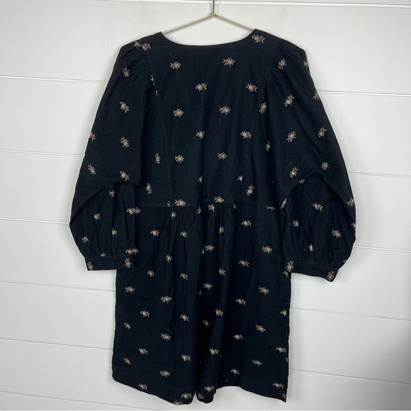 Sold Out NWT Madewell Corduroy Quilted-Bib Mini Dress in Blurred Ikat - Picture 5 of 11